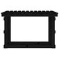 vidaXL küttepuude rest, must, 108x64,5x77 cm, männipuit hind ja info | Tarvikud kaminatele ja ahjudele | kaup24.ee