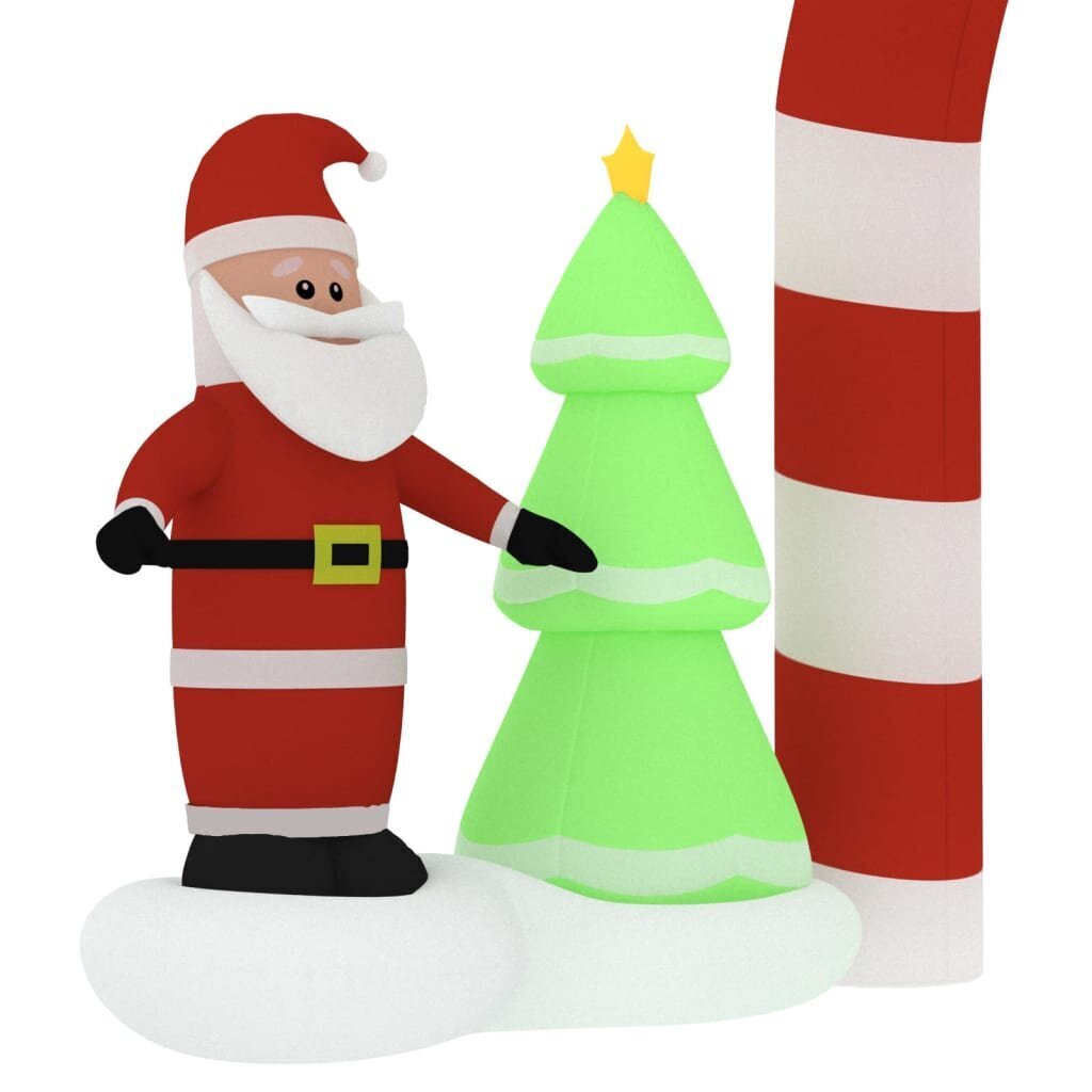 vidaXL täispuhutav jõulu kaarevärav LEDidega 260 cm цена и информация | Peokaunistused | kaup24.ee