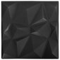 vidaXL 3D seinapaneelid, 12 tk, 50x50 cm, teemantmust, 3 m² hind ja info | Lae-, seinakaunistus elemendid | kaup24.ee