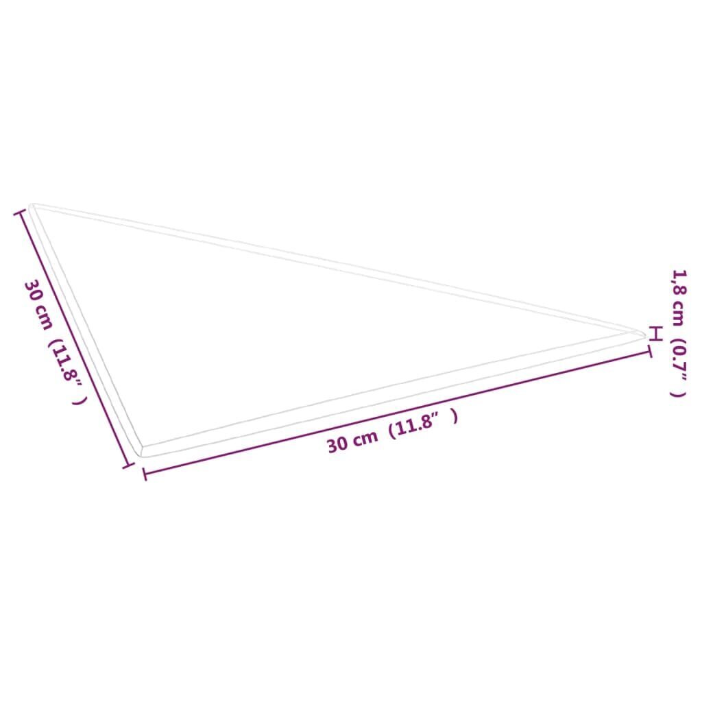 vidaXL seinapaneelid 12 tk, must, 30x30 cm, kangas, 0,54 m² цена и информация | Lae-, seinakaunistus elemendid | kaup24.ee