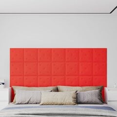 vidaXL seinapaneelid 12 tk, punane, 30 x 30 cm, kunstnahk, 1,08 m² hind ja info | Lae-, seinakaunistus elemendid | kaup24.ee