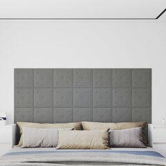 vidaXL seinapaneelid 12 tk, hall, 30 x 30 cm, kunstnahk, 1,08 m² hind ja info | Lae-, seinakaunistus elemendid | kaup24.ee