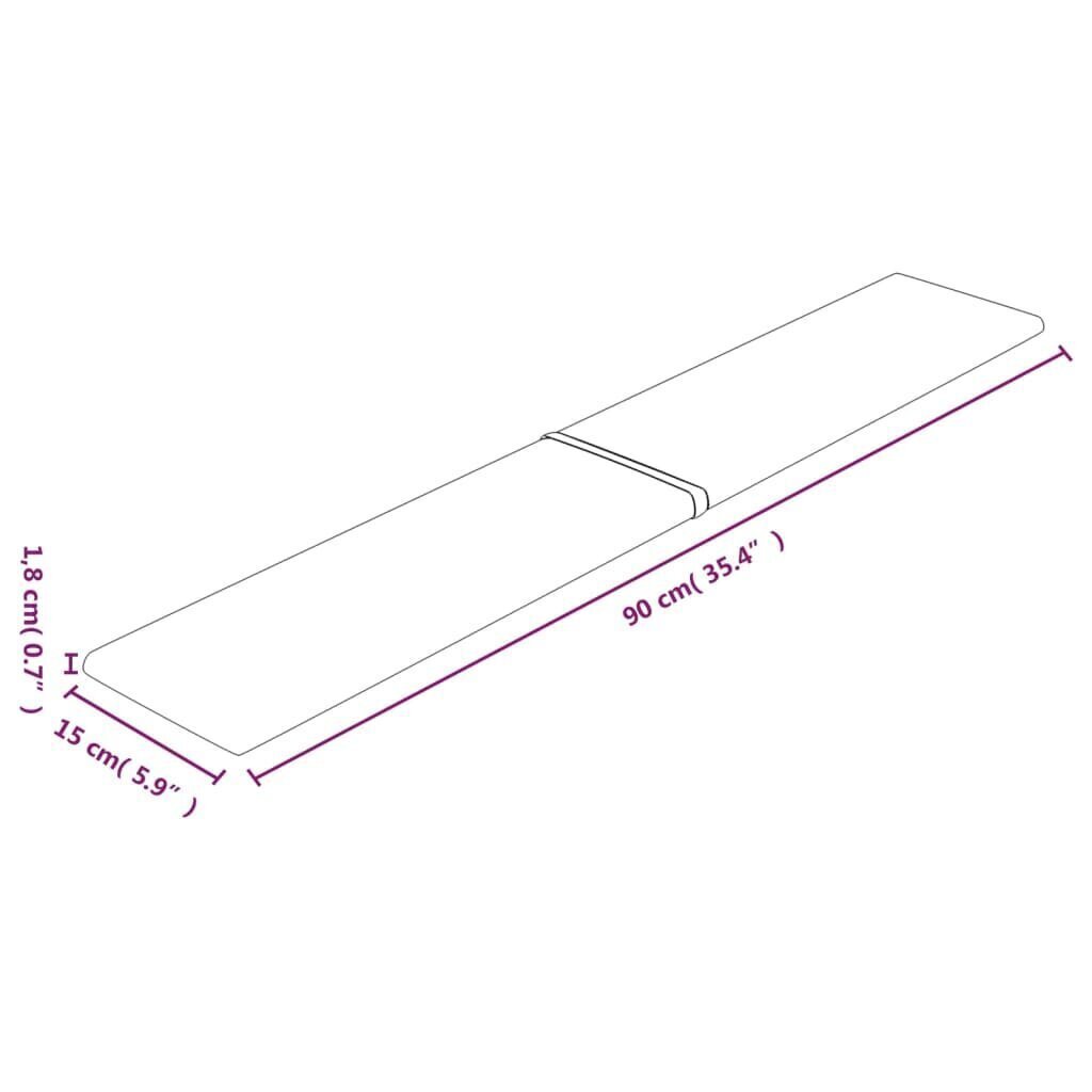 vidaXL seinapaneelid 12 tk, roosa, 90 x 15 cm, samet, 1,62 m² цена и информация | Lae-, seinakaunistus elemendid | kaup24.ee