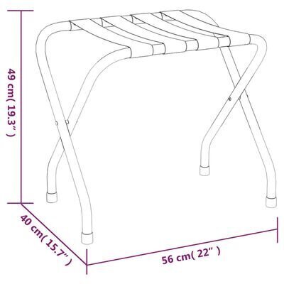 vidaXL pagasialus, must, 56 x 40 x 49 cm цена и информация | Riiulid | kaup24.ee