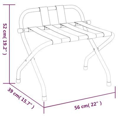 vidaXL seljatoega pagasialus, must, 56 x 39 x 52 cm цена и информация | Riiulid | kaup24.ee