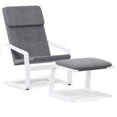 Кресло для отдыха с табуреткой, серое цена и информация | Кресла в гостиную | kaup24.ee
