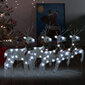 vidaXL jõulu põhjapõdrad 4 tk hõbedane, 80 LEDi цена и информация | Jõulukaunistused | kaup24.ee