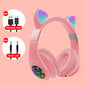 Juhtmeta RGB kõrvaklapid LED kassikõrvadega, M2 hind ja info | Kõrvaklapid | kaup24.ee