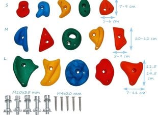 Ronimiskivid L, mitmevärvilised, 5 tk цена и информация | Горки и лесенки | kaup24.ee