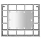 vidaXL peegelkapp LEDiga, hall Sonoma tamm, 91 x 15 x 76,5 cm цена и информация | Vannitoakapid | kaup24.ee