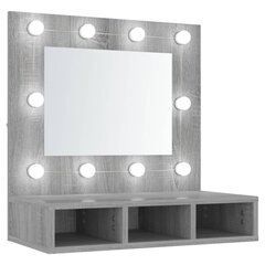vidaXL peegelkapp hall Sonoma tamm LEDiga 60x31,5x62 cm hind ja info | Vannitoakapid | kaup24.ee