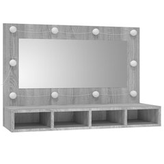 vidaXL peegelkapp hall Sonoma LEDiga 60x31,5x62 cm hind ja info | Vannitoakapid | kaup24.ee