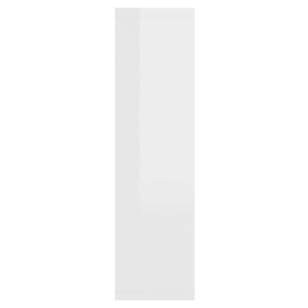 vidaXL peegelkapp LEDiga, kõrgläikega valga, 76 x 15 x 55 cm hind ja info | Vannitoakapid | kaup24.ee
