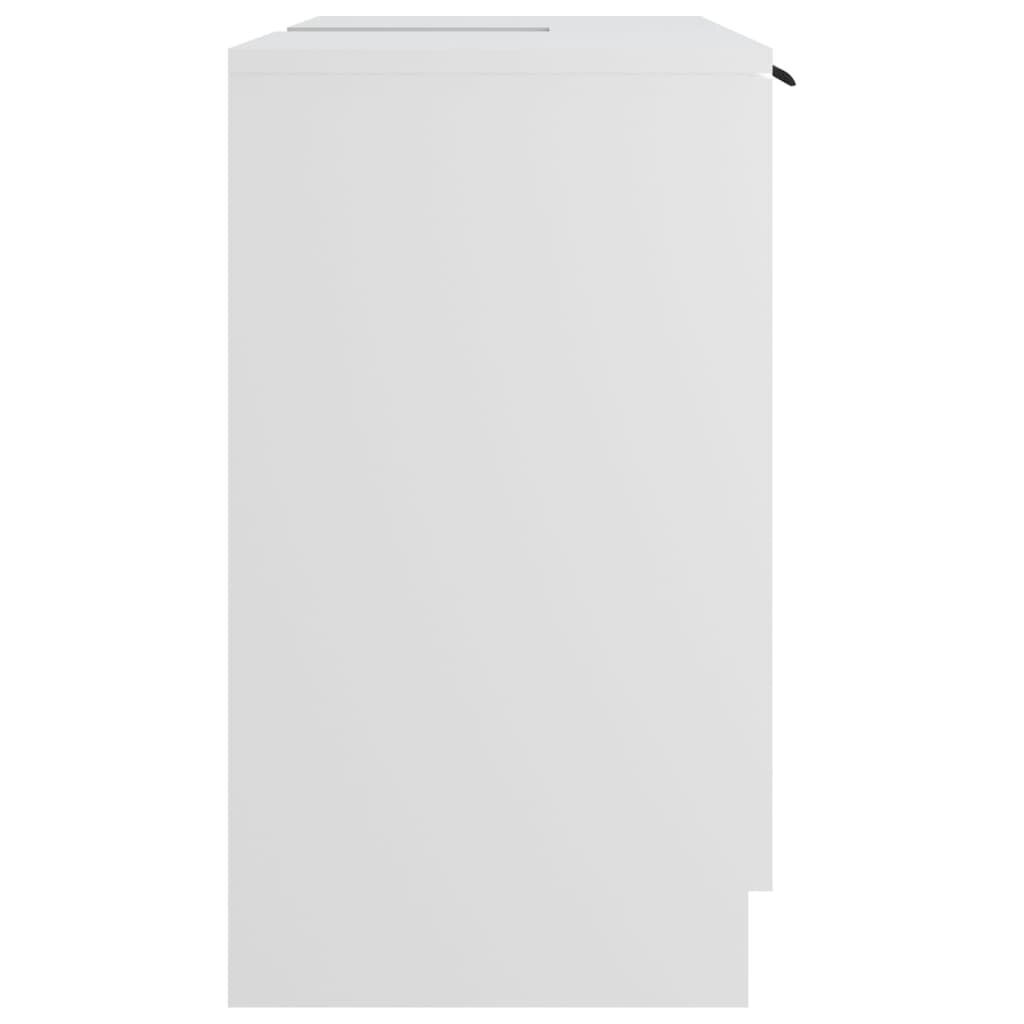 vidaXL vannitoakapp, valge, 64,5 x 33,5 x 59 cm, tehispuit hind ja info | Vannitoakapid | kaup24.ee
