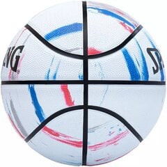 Korvpallipall Spalding NBA Marble, suurus 7, valge цена и информация | Баскетбольные мячи | kaup24.ee