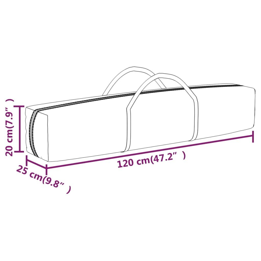 vidaXL kokkupandav peotelk, must, 2x2 m hind ja info | Varikatused ja aiapaviljonid | kaup24.ee