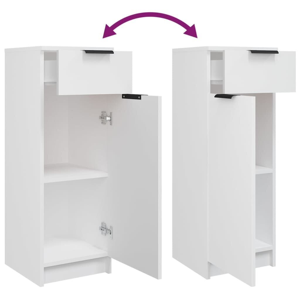 vidaXL 3-osaline vannitoakappide komplekt, valge, tehispuit цена и информация | Vannitoa komplektid | kaup24.ee