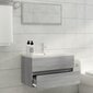 vidaXL 2-osaline vannitoamööbli komplekt, hall Sonoma tamm, tehispuit hind ja info | Vannitoa komplektid | kaup24.ee