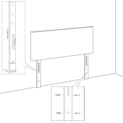 vidaXL LED-voodipeats, helehall, 144x5x78/88 cm, kangas цена и информация | Voodid | kaup24.ee