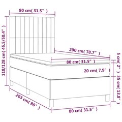 Кровать vidaXL, 80x200 см, черный цена и информация | Кровати | kaup24.ee