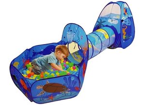 Палатка с туннелем и бассейном для шариков цена и информация | Детские игровые домики | kaup24.ee