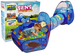Палатка с туннелем и бассейном для шариков цена и информация | Детские игровые домики | kaup24.ee