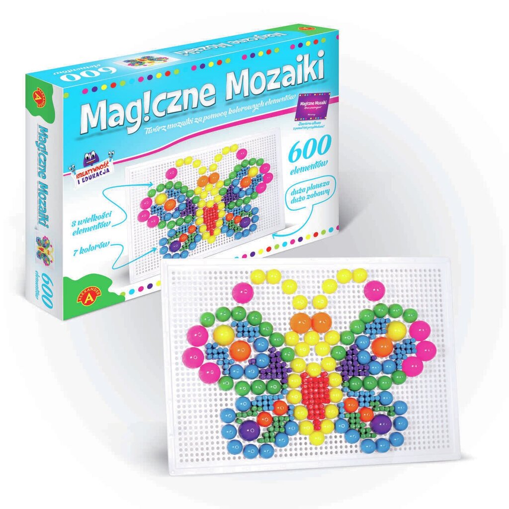 ALEXANDER Magiczne Mozaiki maagiline mosaiik, 600 tk цена и информация | Arendavad mänguasjad | kaup24.ee