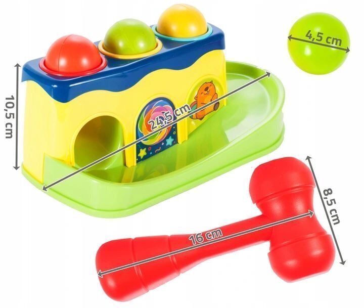 Laste mäng MalPlay Haamer ja pallid hind ja info | Imikute mänguasjad | kaup24.ee