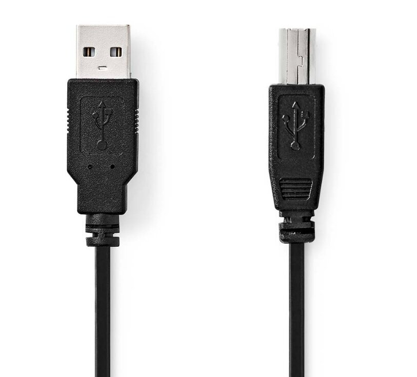 USB kaabel Nedis USB-A M - USB-B M, 5m, kilekotis цена и информация | Kaablid ja juhtmed | kaup24.ee