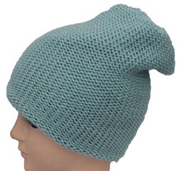 Kootud topeltmüts meriinovillaga naistele, sinakasroheline hind ja info | Naiste mütsid ja peapaelad | kaup24.ee