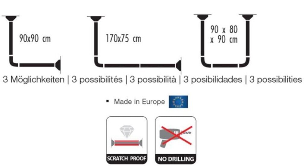 Dušikardinapuu Spirella Magic Universal hind ja info | Vannitoa sisustuselemendid ja aksessuaarid | kaup24.ee