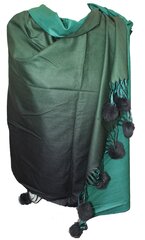 Платок переходного цвета с кисточками, зеленый цена и информация | Женские шарфы, платки | kaup24.ee
