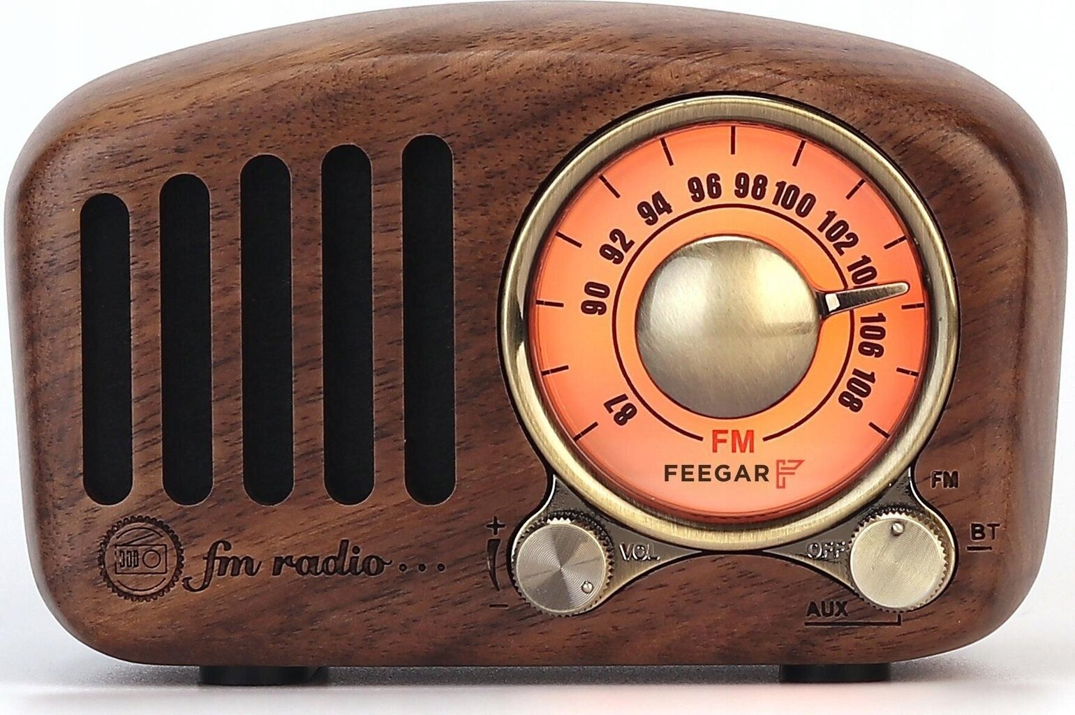 Feegar RETRO FM köögiraadio Puidust BT SD 10h hind ja info | Raadiod ja äratuskellad | kaup24.ee
