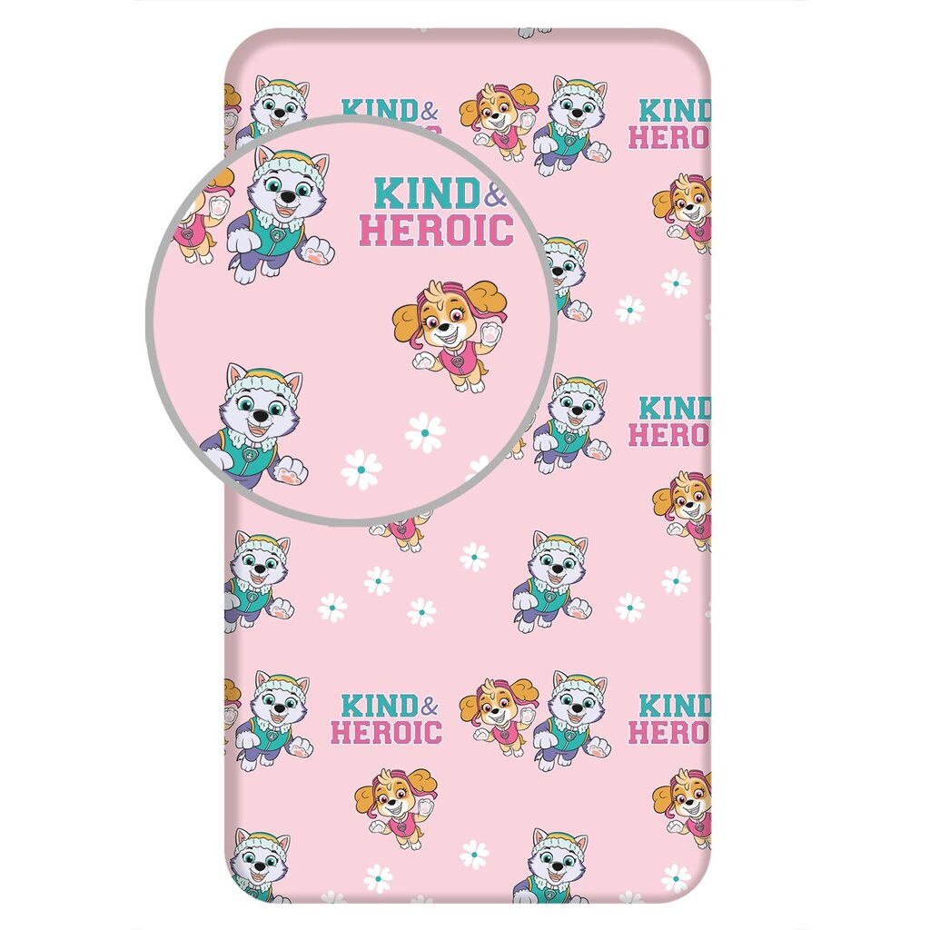 Kummiga voodilina Paw Patrol 90x200cm hind ja info | Voodilinad | kaup24.ee