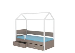 Voodi ADRK Furniture Otello 80x180 cm, valge/pruun цена и информация | Детские кровати | kaup24.ee