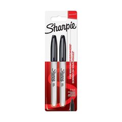 Маркер Sharpie Fine, 2 шт., черный, 1985860 цена и информация | Принадлежности для рисования, лепки | kaup24.ee