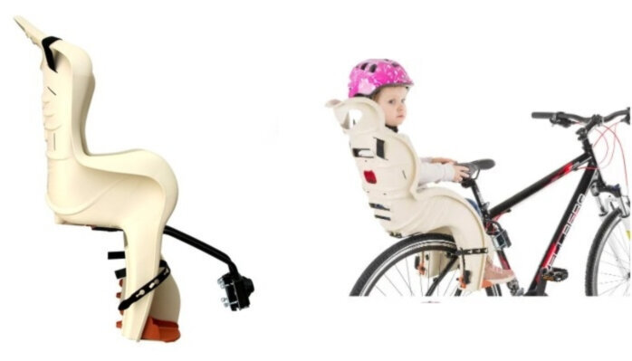 Laste jalgrattatool 9-22 kg, 30-36 mm, kaal 3.0 kg, värv: beež, pruun, HTP Design SANBAS T (5192) hind ja info | Laste jalgrattatoolid | kaup24.ee