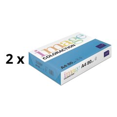 Värviline paber Image Coloraction, A4, 80 gsm, 500 lehte, STOCKHOLM / DEEP BLUE pakend 2 tk. hind ja info | Vihikud, märkmikud ja paberikaubad | kaup24.ee
