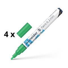 Акриловый маркер Schneider Paint-I 310, 2 мм, зеленый Sp. Пакет 4 ПК. цена и информация | Письменные принадлежности | kaup24.ee