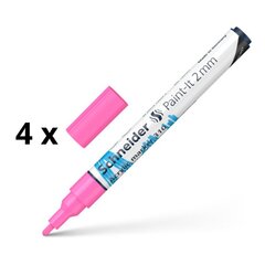 Akrüülmarker Schneider Paint-it 310, 2 mm, roosa sp. pakis 4 tk. hind ja info | Kirjutusvahendid | kaup24.ee