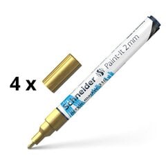 Акриловый маркер Schneider Paint-I 310, 2 мм, Golden Sp. Пакет 4 ПК. цена и информация | Письменные принадлежности | kaup24.ee