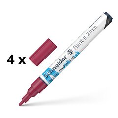Акриловый маркер Schneider Paint-I 310, 2 мм, Bordeaux sp. Пакет 4 ПК. цена и информация | Письменные принадлежности | kaup24.ee