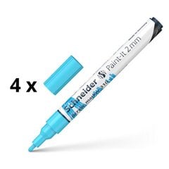 Акриловый маркер Schneider Paint-I 310, 2 мм, пастель Blue Sp. Пакет 4 ПК. цена и информация | Письменные принадлежности | kaup24.ee