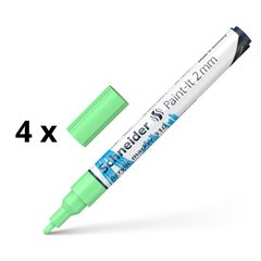 Akrüülmarker Schneider Paint-it 310, 2 mm, pastellroheline sp. pakis 4 tk. hind ja info | Kirjutusvahendid | kaup24.ee