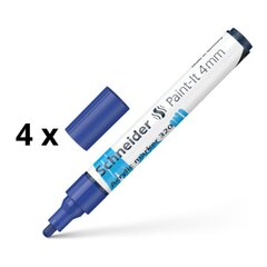 Akrüülmarker Schneider Paint-it 320, 4 mm, sinine sp. pakis 4 tk. hind ja info | Kirjutusvahendid | kaup24.ee