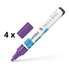 Akrüülmarker Schneider Paint-it 320, 4 mm, violetne sp. pakis 4 tk. hind ja info | Kirjutusvahendid | kaup24.ee