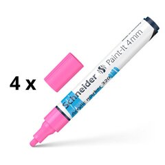 Akrüülmarker Schneider Paint-it 320, 4 mm, roosa sp. pakis 4 tk. цена и информация | Письменные принадлежности | kaup24.ee