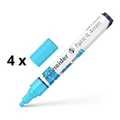 Akrüülmarker Schneider Paint-it 320, 4 mm, pastellsinine sp. pakis 4 tk. hind ja info | Kirjutusvahendid | kaup24.ee