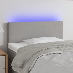 LED-voodipeats, helehall, 100x5x78/88 cm, kangas hind ja info | Voodid | kaup24.ee