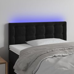 LED-voodipeats, must, 80x5x78/88 cm, samet цена и информация | Кровати | kaup24.ee